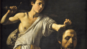 Caravaggio David i Goliat Prado