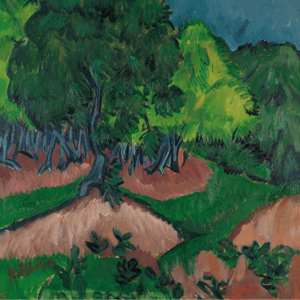 / Ernst Ludwig Kirchner - Paisaje con castaño